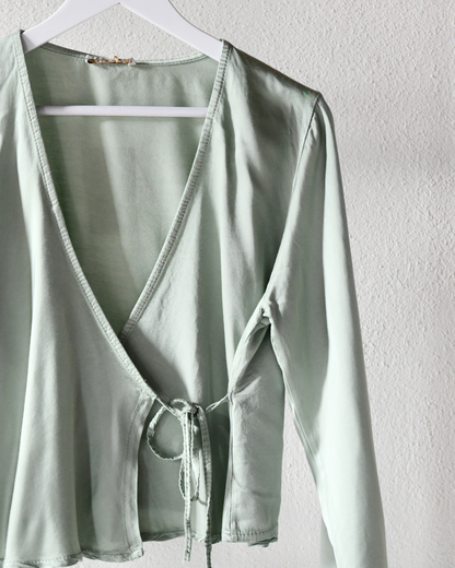 Wickelbluse – Salbeigrün