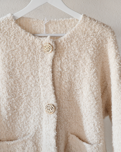 Bouclé-Strickjacke Classy