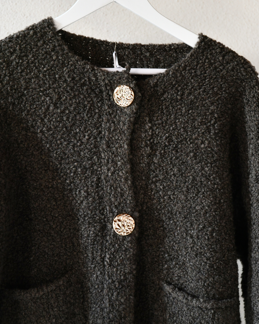 Bouclé-Strickjacke Classy