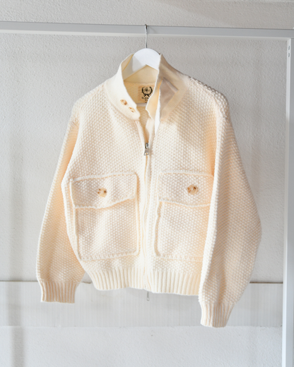 Strick Bomberjacke in creme