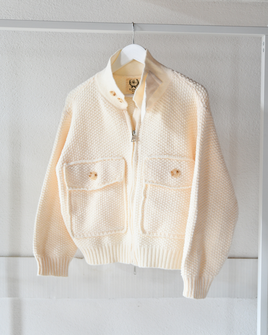 Strick Bomberjacke in creme