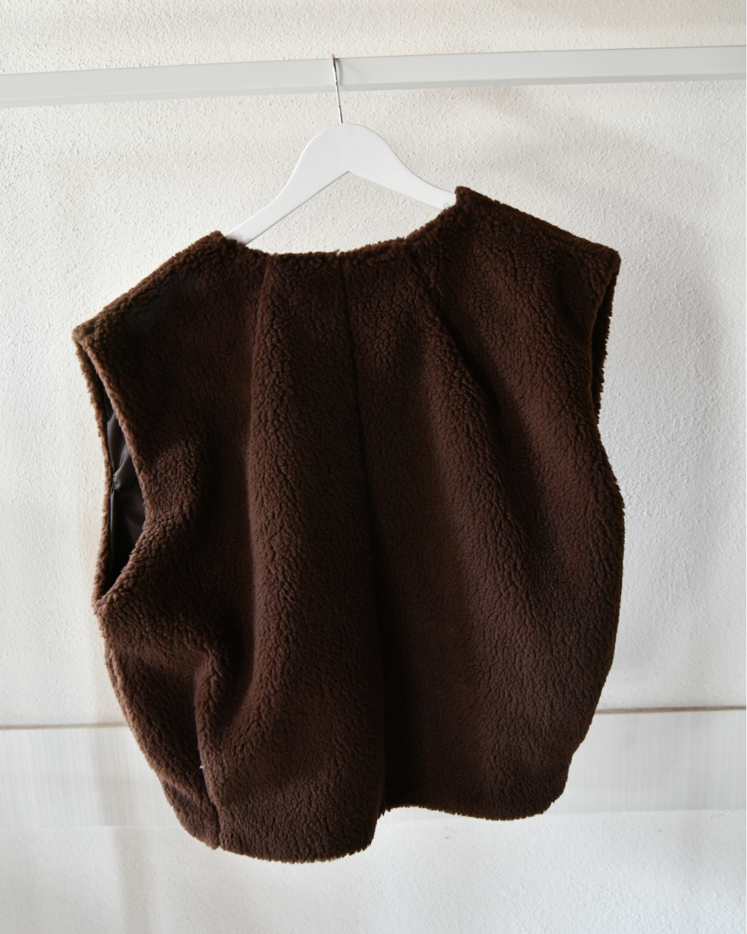 Teddyweste in Dunkelbraun