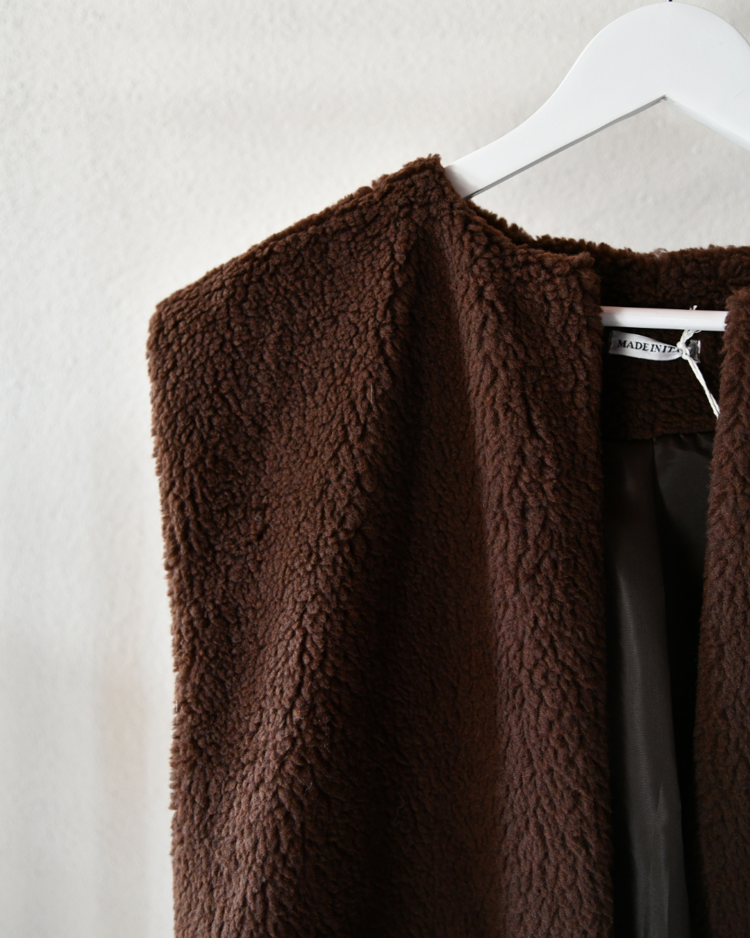 Teddyweste in Dunkelbraun